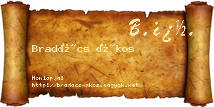 Bradács Ákos névjegykártya